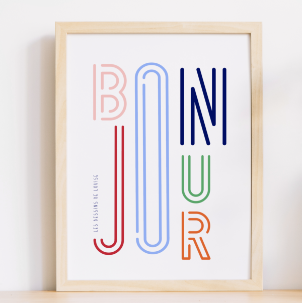 Affiche Bonjour