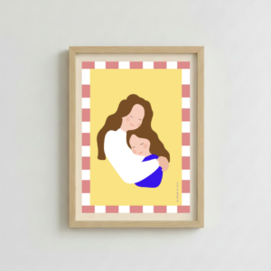 Illustration maman et adolescent
